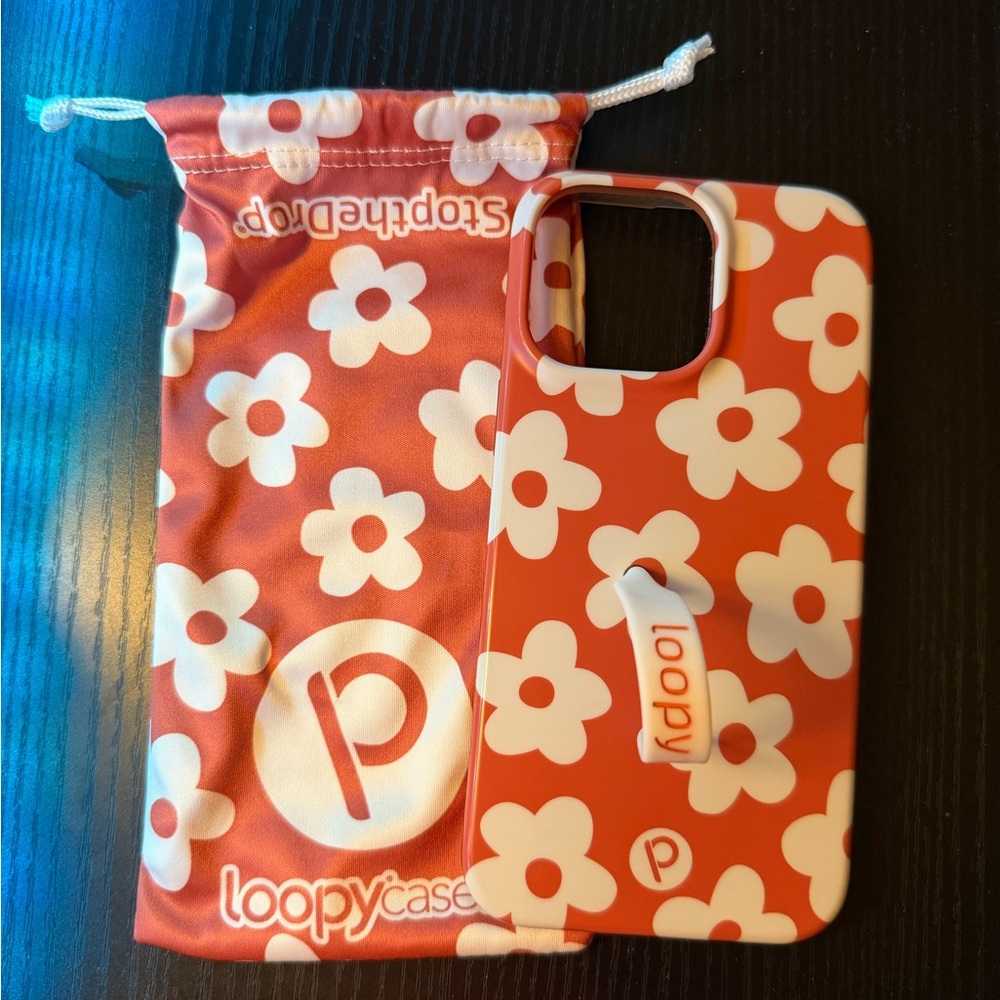 Loopy Case Red and White Floral Phone Case